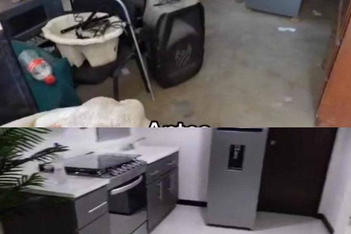 Tiktoker muestra la increíble remodelación que se hizo en una casa de Infonavit