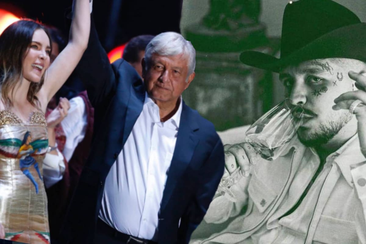 AMLO revela que Nodal quiere cantar en el Zócalo, pero Belinda podría truncar su sueño