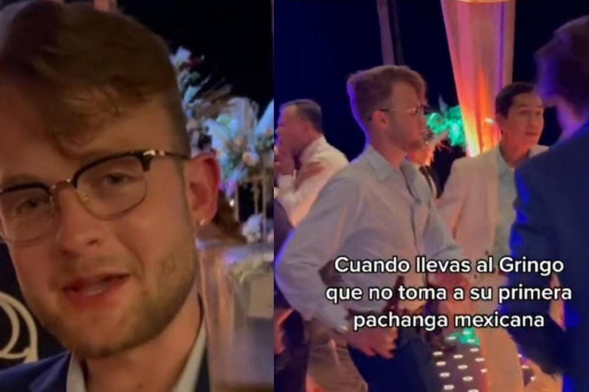 “Gringo” graba el antes y después en su primera fiesta mexicana