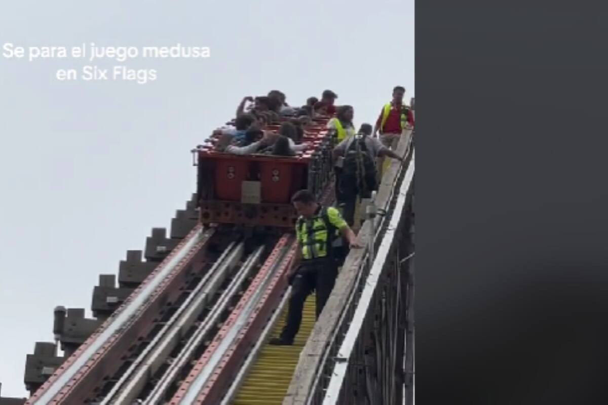 TikTok: ¡Terror en Six Flags! Vagón de la atracción "Medusa" se queda parado en pleno recorrido