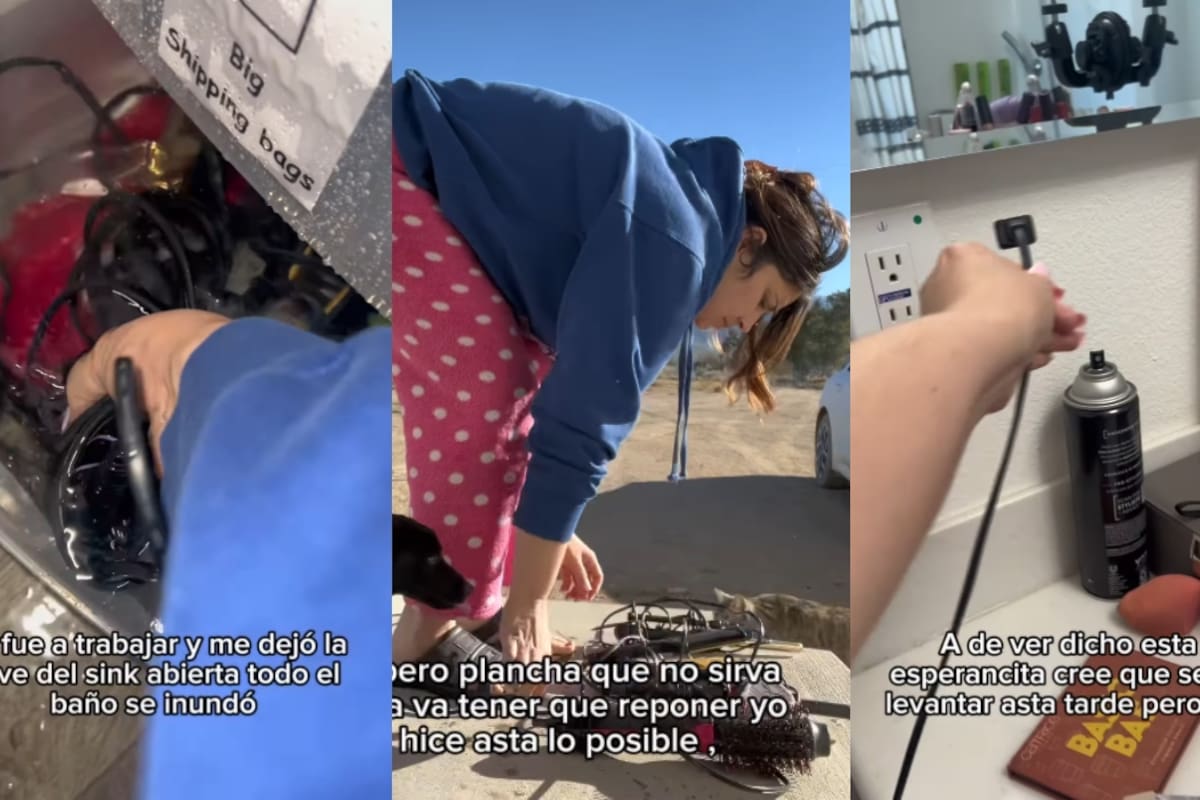 “Con un esposo así, ¿quién necesita enemigos?”: mujer cuenta cómo su marido salió a trabajar y dejó la llave del lavabo abierta mientras la plancha seguía enchufada