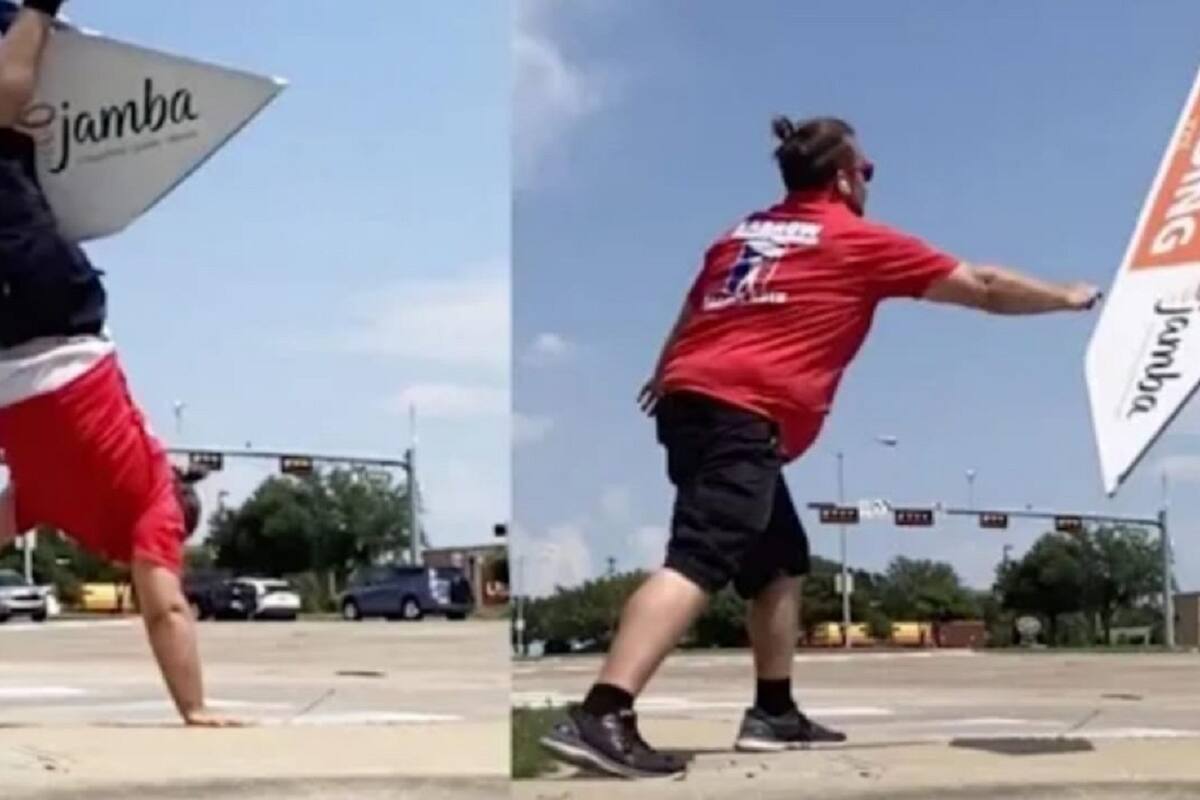 VIDEO VIRAL: Hombre muestra sus increíbles habilidades para hacer girar letreros