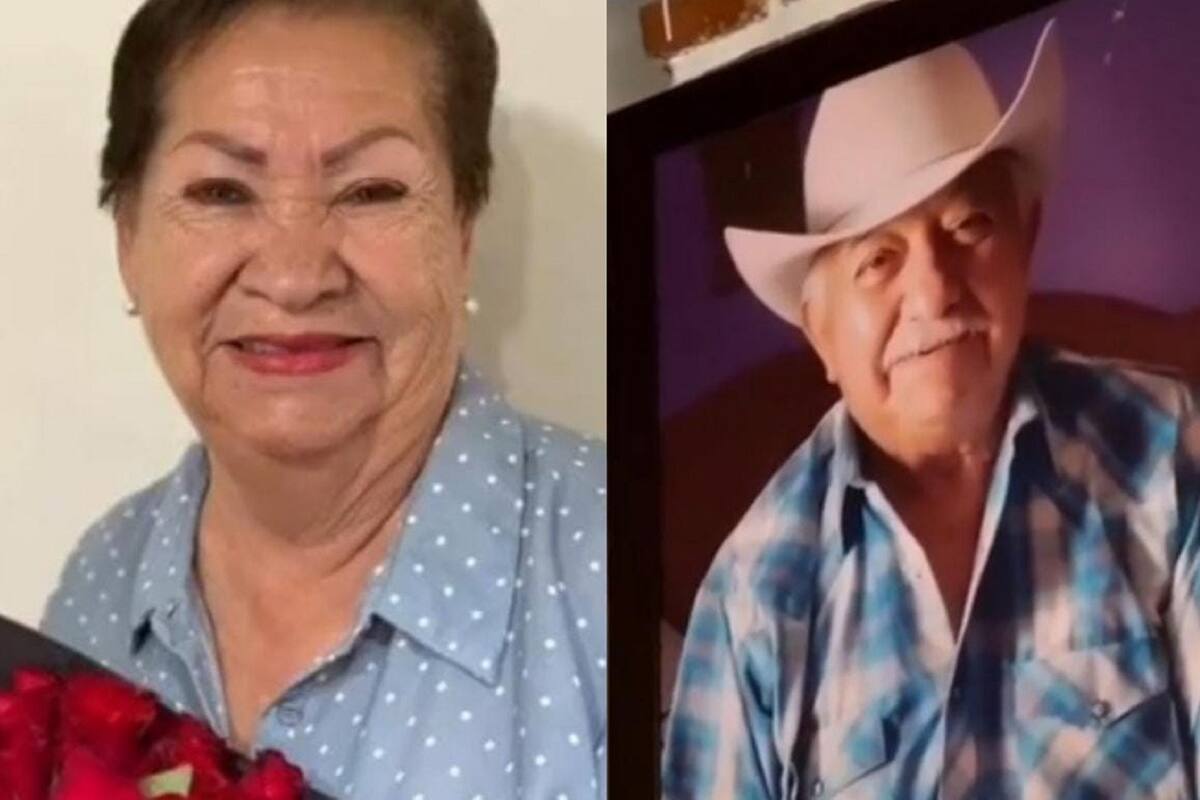 Señora recibe flores de su yerno y se lo cuenta a su esposo fallecido