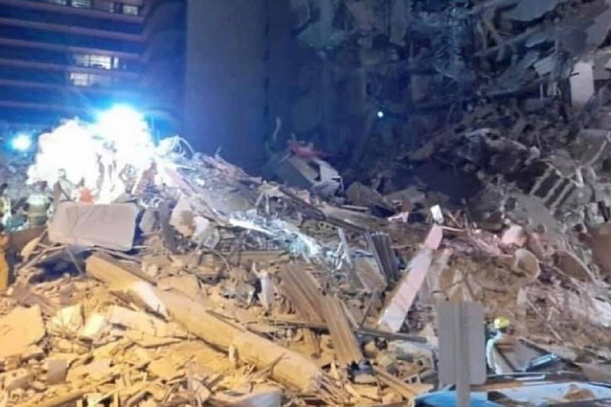 Video del momento exacto en que se derrumba un edificio en Miami sin motivo aparente