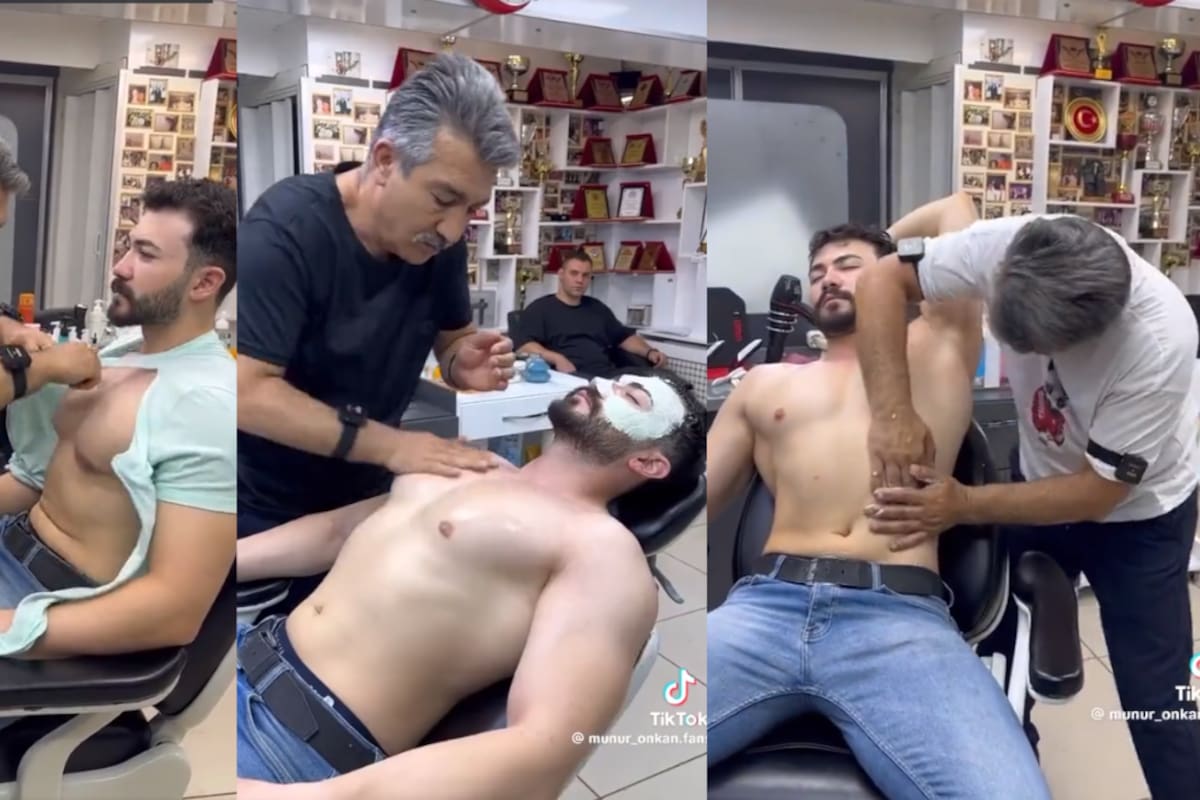 VÍDEO: peluquero turco se vuelve viral por llamativos masajes que le da a sus clientes