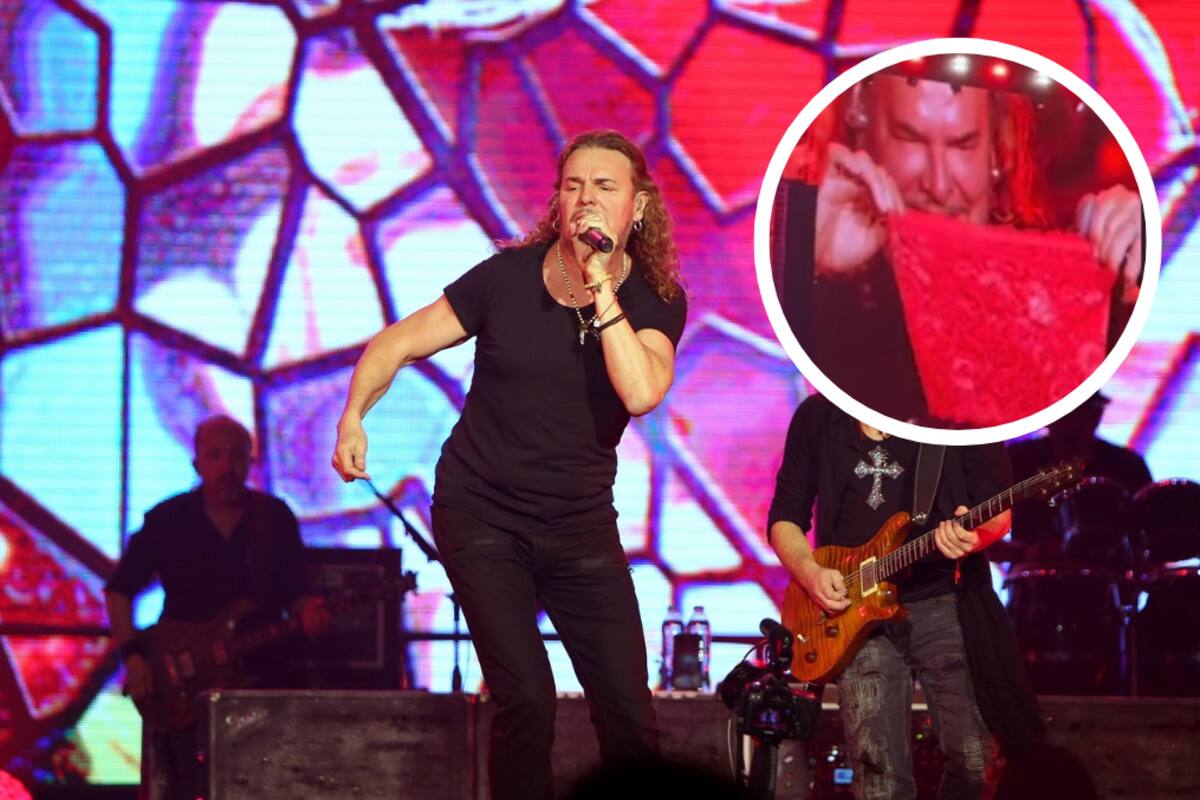 VIDEO: Fher Olvera, vocalista de Maná, olió la ropa interior de una fan durante su presentación