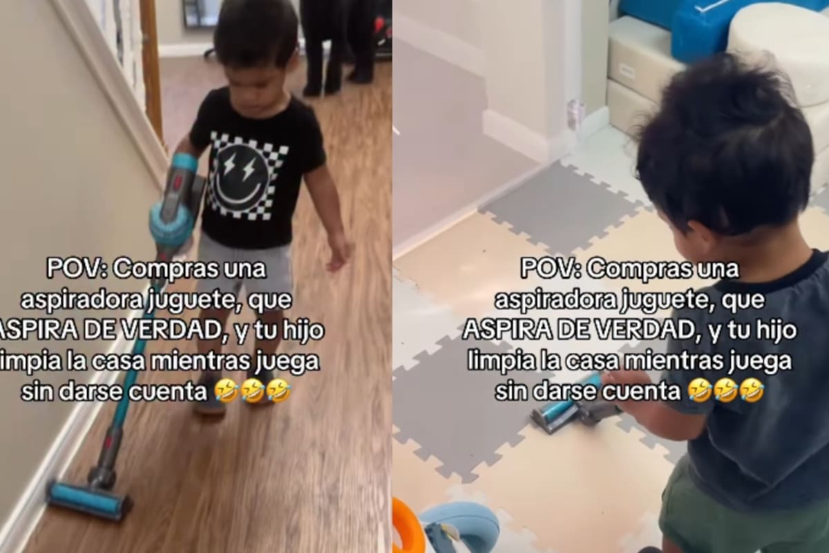 “Mientras juega, va limpiando la casa”: Madre compra a su hijo una aspiradora de juguete y descubre que realmente funciona