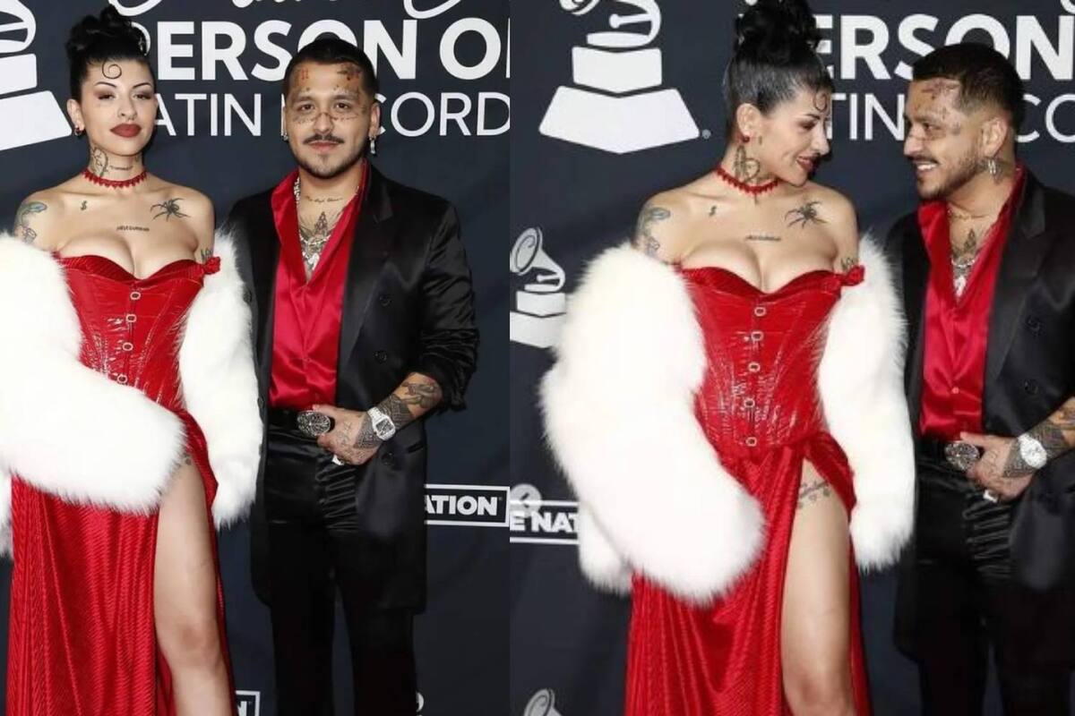 ¡De lujo! Cazzu y Christian Nodal fueron la pareja favorita de los Latin Grammy 2022