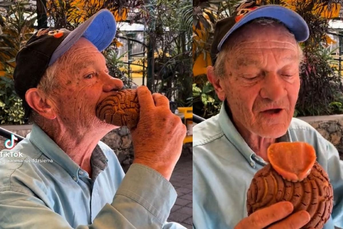 VIDEO VIRAL: Abuelo pierde su dentadura luego de darle una mordida a un pan dulce