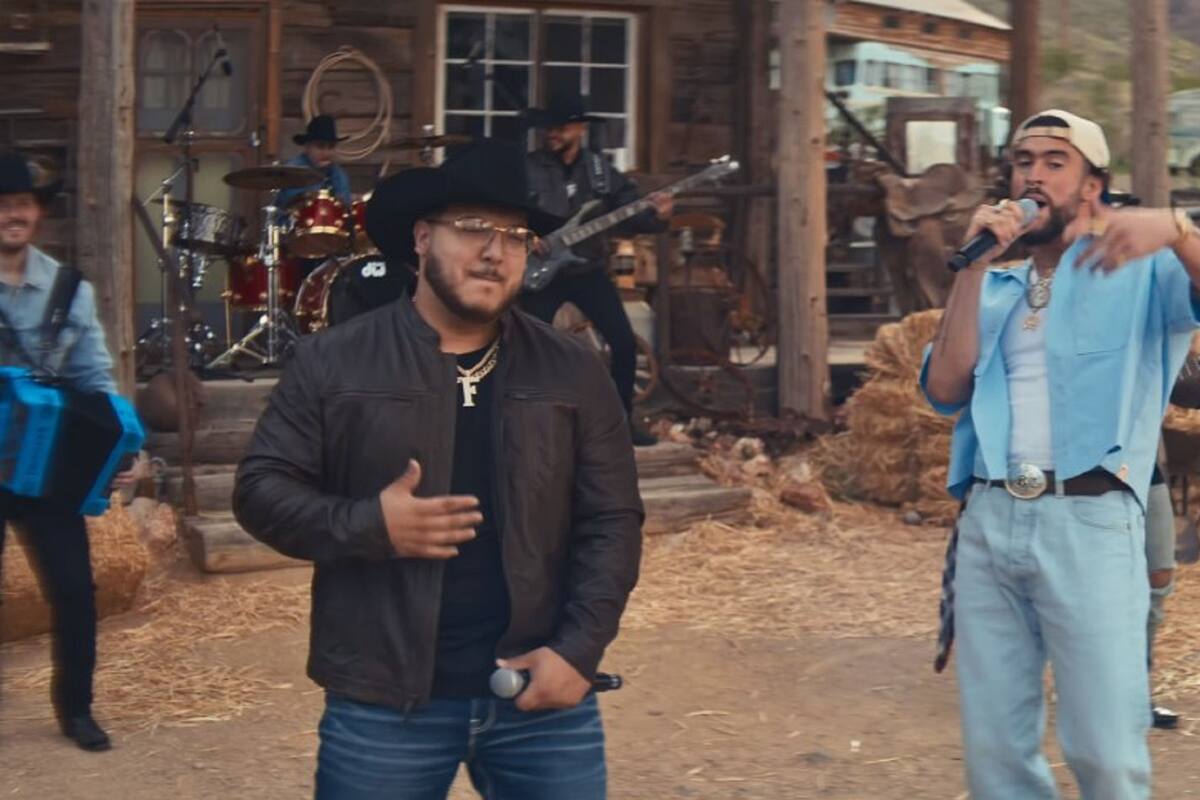 Bad Bunny canta regional mexicano con Grupo Frontera en su nuevo sencillo “Un x100to”