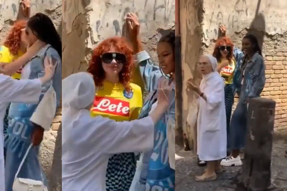 Viral: Monja interrumpe sesión de fotos de novias y se burlan de ella