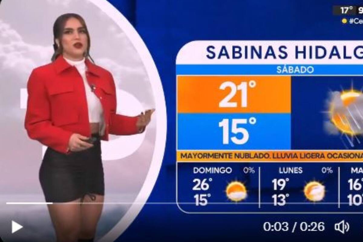 Conductora del clima de Multimedios se hace viral por su grosero error