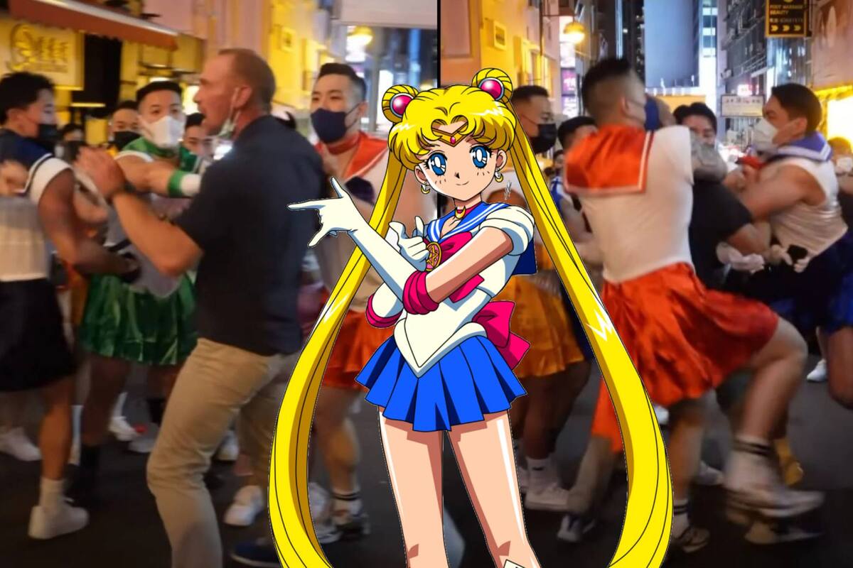 Jóvenes disfrazados de "Sailor Moon" arman pelea en calles de Hong Kong