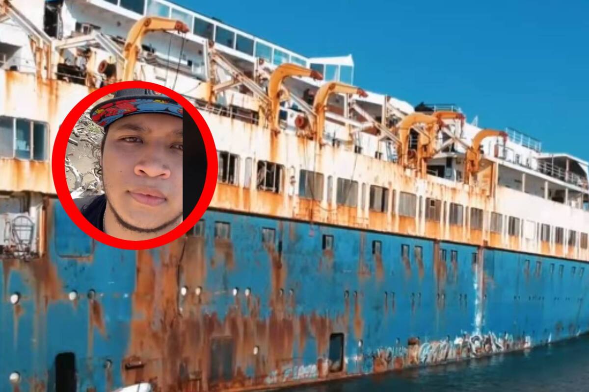 VIDEO: Joven entra en un barco abandonado a grabar
