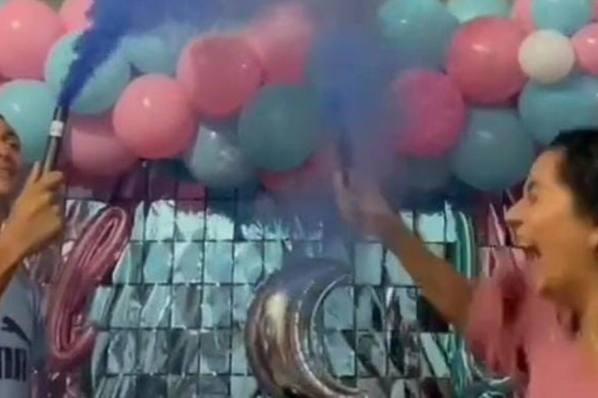 Joven se desmaya en plena revelación de género al enterarse que será padre de un niño