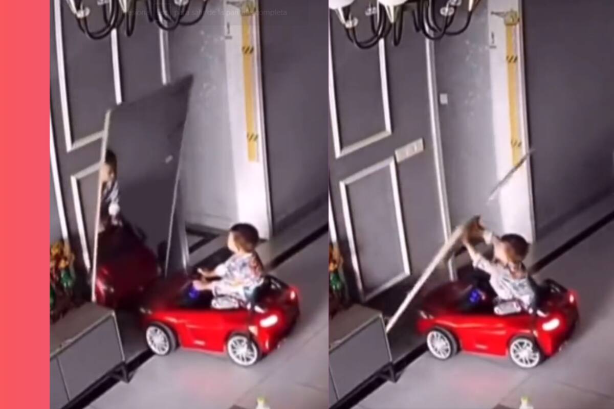 VIRAL: un niño se salva a sí mismo de ser APLASTADO por un espejo