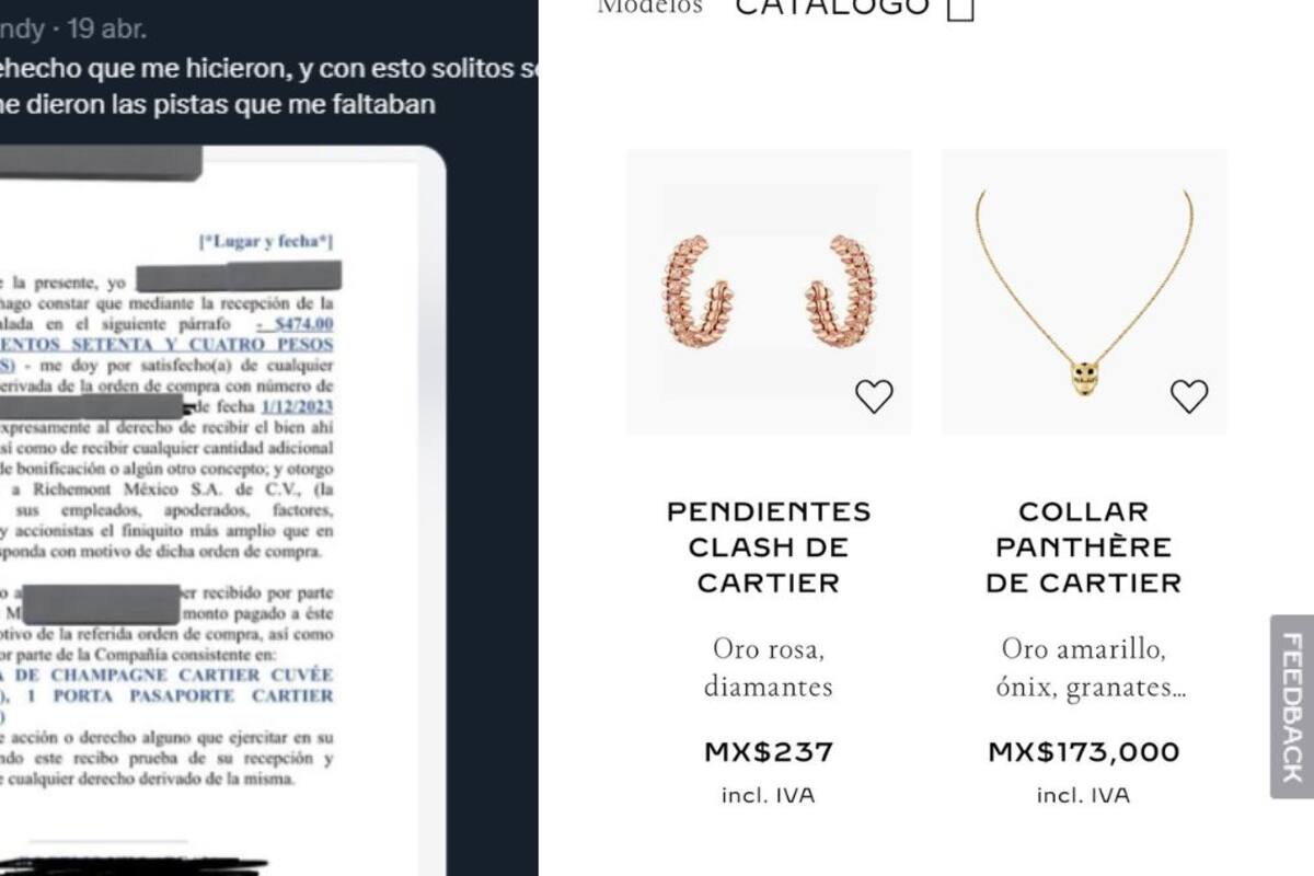 Mexicano denuncia a la marca de lujo Cartier por no respetar el precio; compró un par de aretes con un valor de 237 mil pesos en solo $237