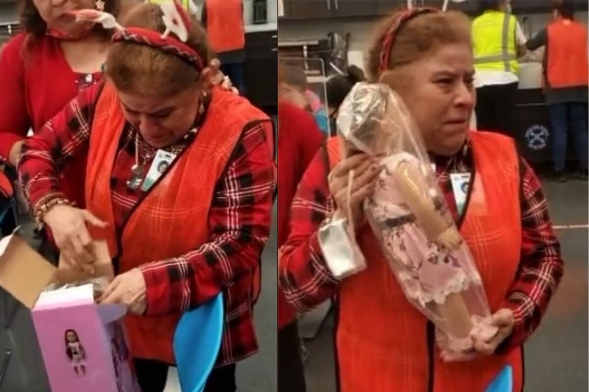VIDEO: Señora rompe en llanto al recibir por primera vez una muñeca en Navidad