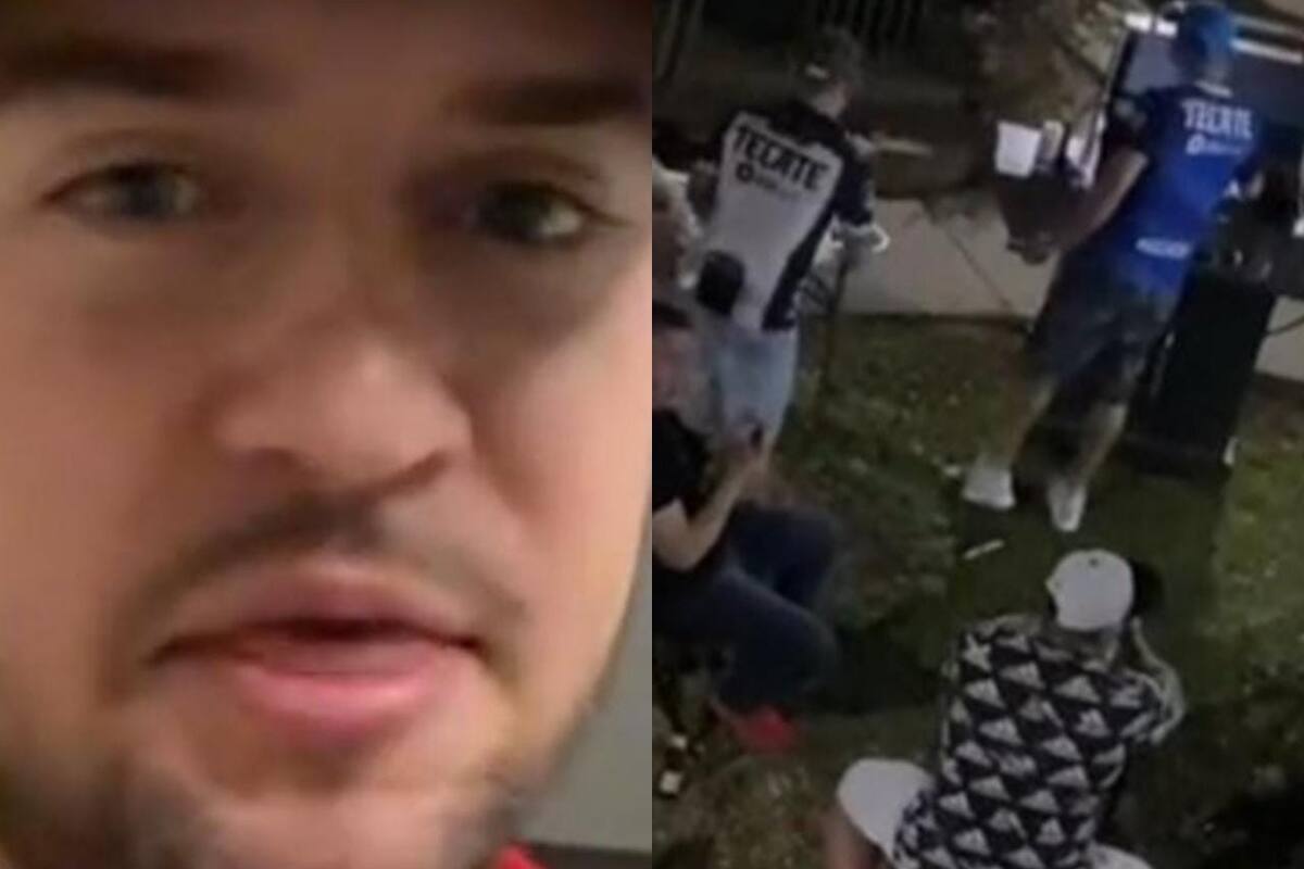 Joven se hace pasar por aficionado de los Rayados para que sus vecinos lo inviten a comer carne asada