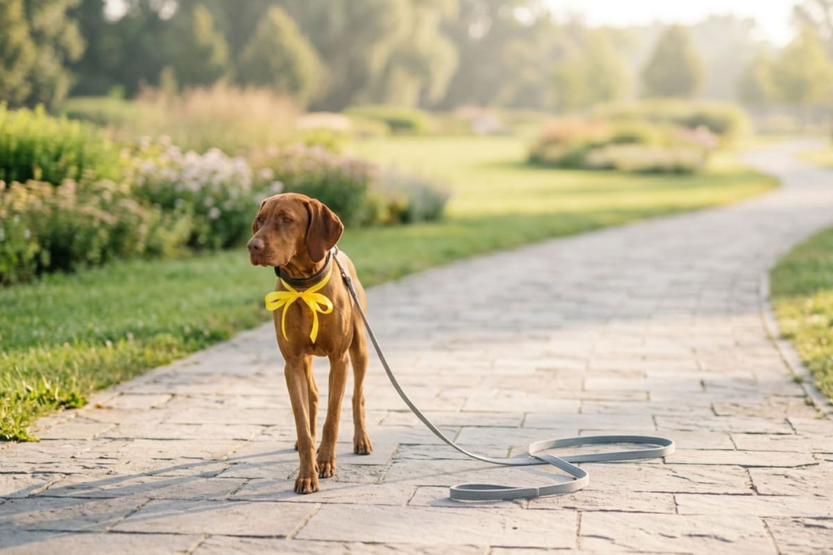 Más que un símbolo, el pañuelo amarillo en mascotas es un aviso social que señala condiciones especiales de salud o temor, y solicita a los transeúntes mantener distancia por seguridad