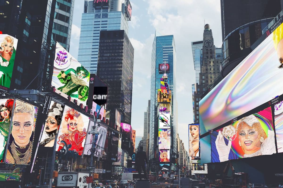 "La Más Draga" llegó hasta las pantallas de Times Square