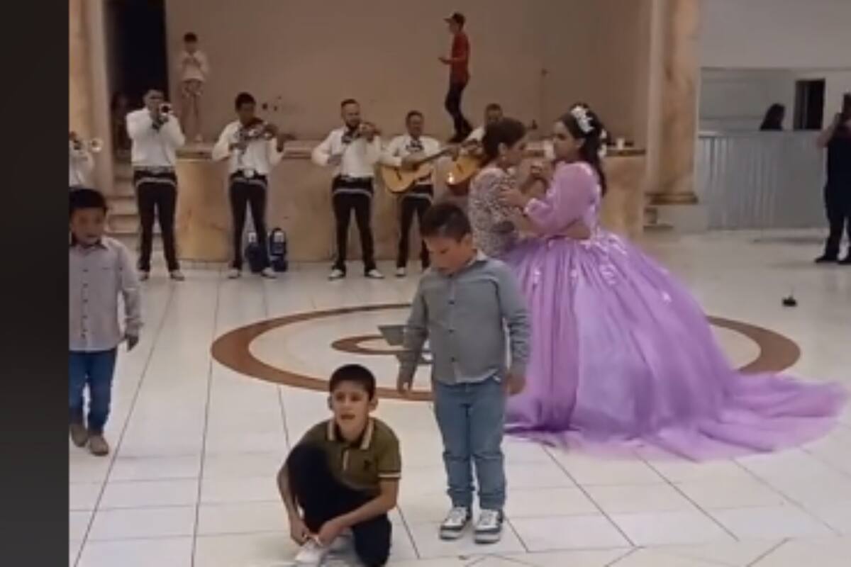 TikTok: Niños arruinan vals de quinceañera y la festejada enfurece