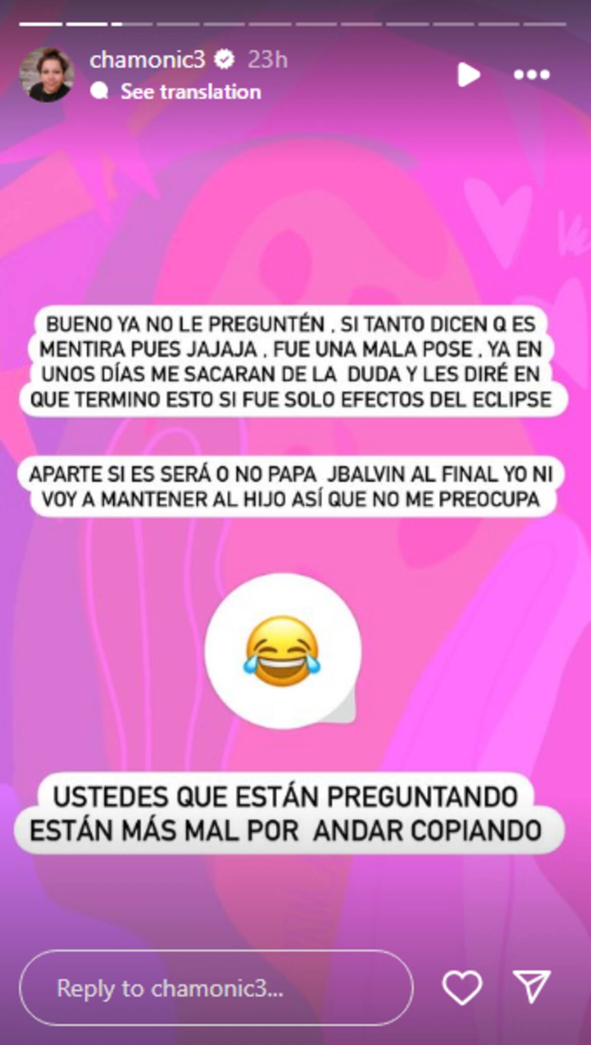 Chamonic aceptó su error sobre el embarazo de Valentina Ferrer.