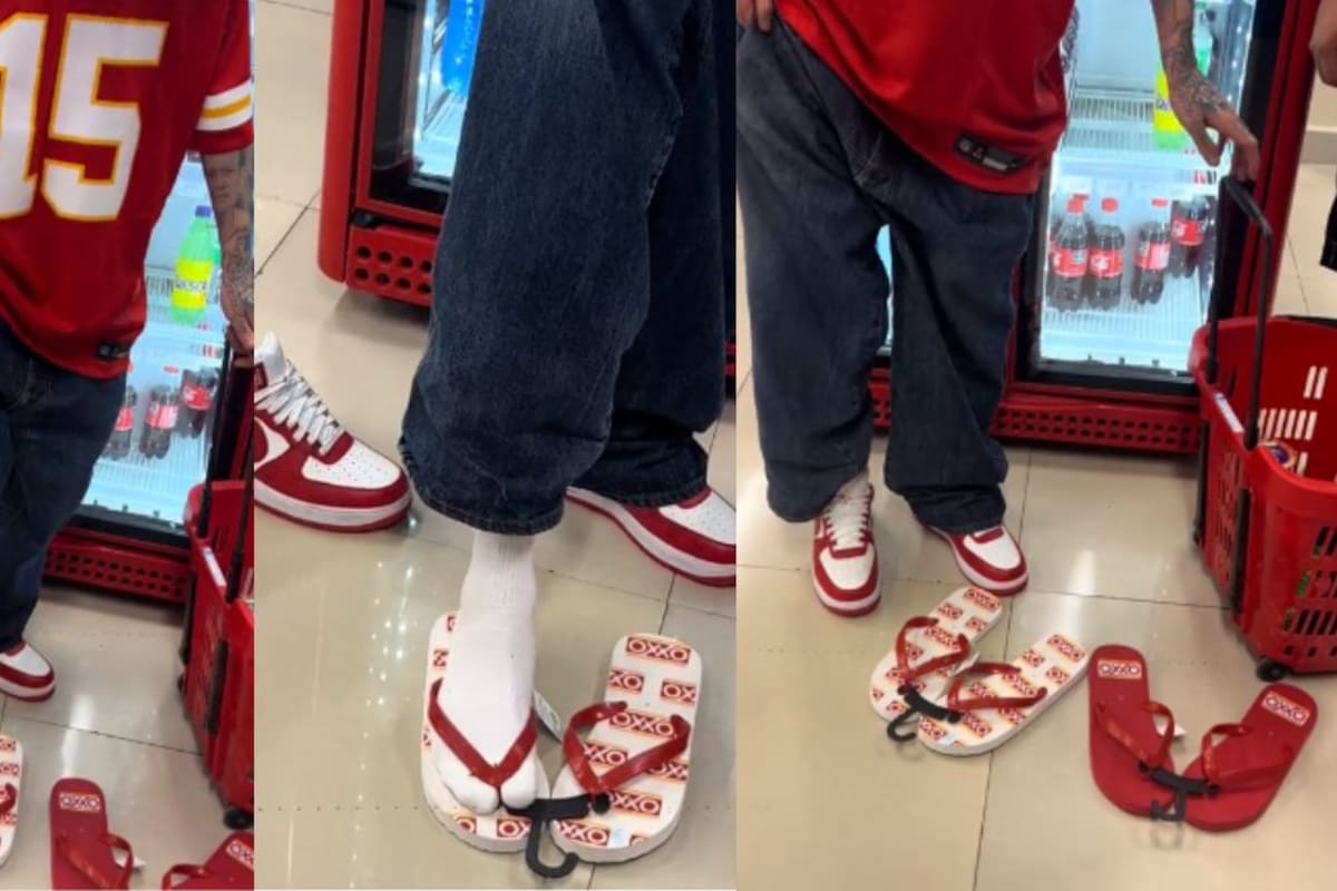 VIDEO: Santa Fe Klan compró unas chanclas de la tienda Oxxo