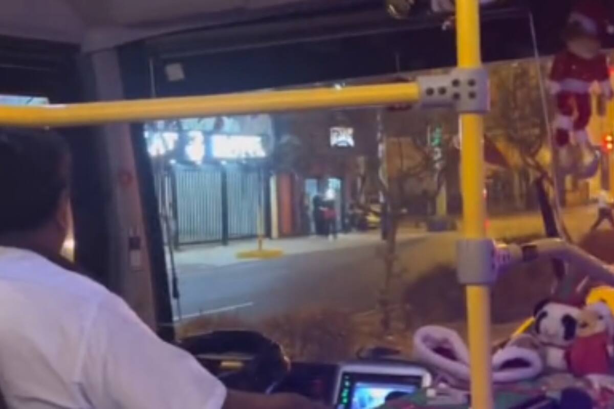 Chofer decora su autobús con temática navideña y se vuelve viral