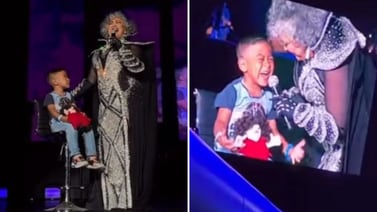 Amanda Miguel cumple, sube al escenario a "Chucho", el niño viral que cantó "Castillos"