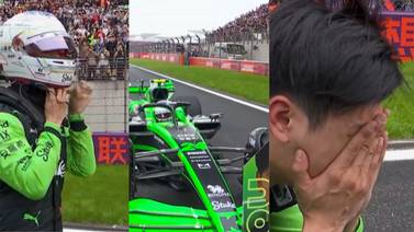 VIDEO: Zhou Guanyu, piloto de F1 rompe en llanto al ser ovacionado por su país en el GP de China. 